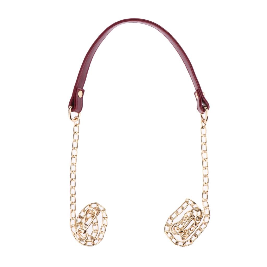 Replacement Chain Strap Handbag Handle for Shoulder Bag Crossbody Burgundy