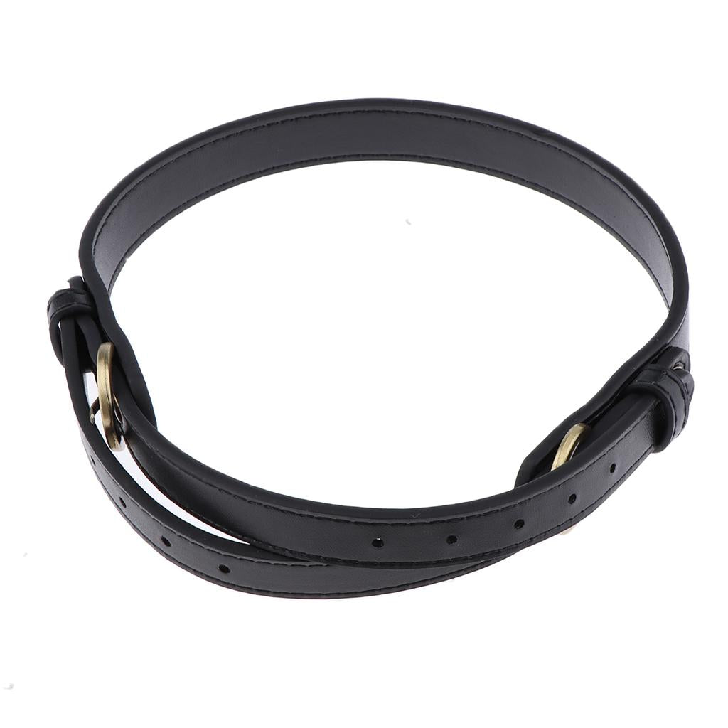 PU Leather Bag Handle Handbag Shoulder Bag Strap Detachable Bag Holder Black