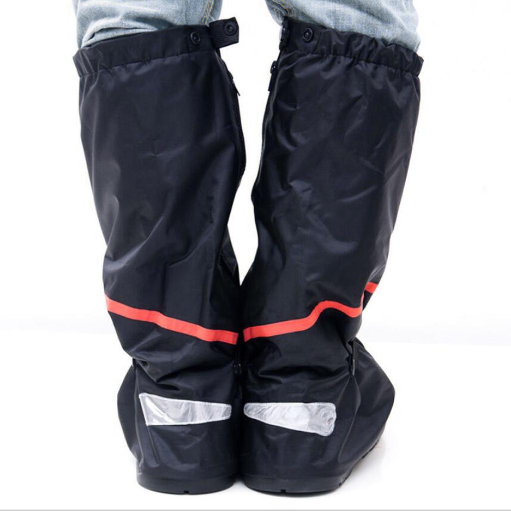 Waterproof Boot Cover for Cycling Bike with Sturdy Zipper Elastic Band 30.5cm
