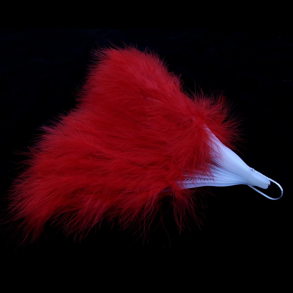 Roaring 20s Vintage Folding Handheld Marabou Feather Fan Flapper Accessories Red