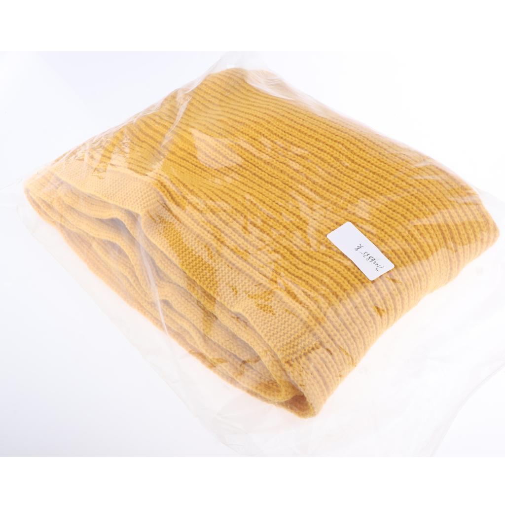 Parent-child Winter Knit Hooded Scarf Headscarf Neck Warmer Hoodie Hat Yellow