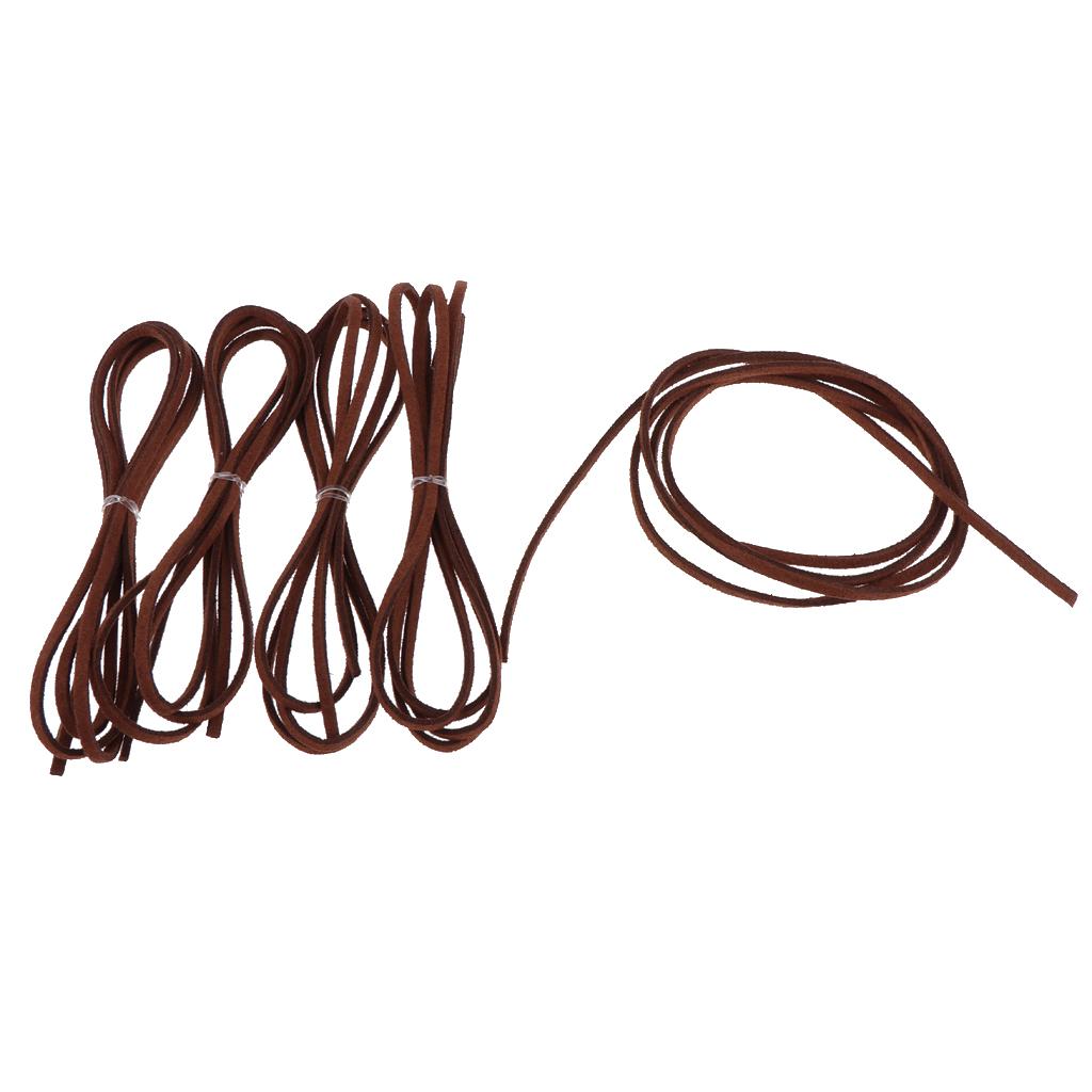 3mmx1m Leather Cord Strings for Bracelet Necklace Jewelry Making Brown