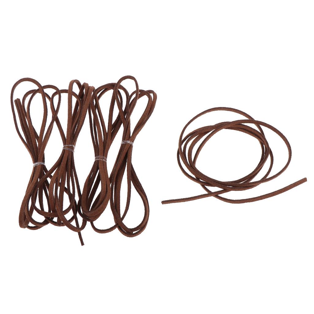 3mmx1m Leather Cord Strings for Bracelet Necklace Jewelry Making Coffee