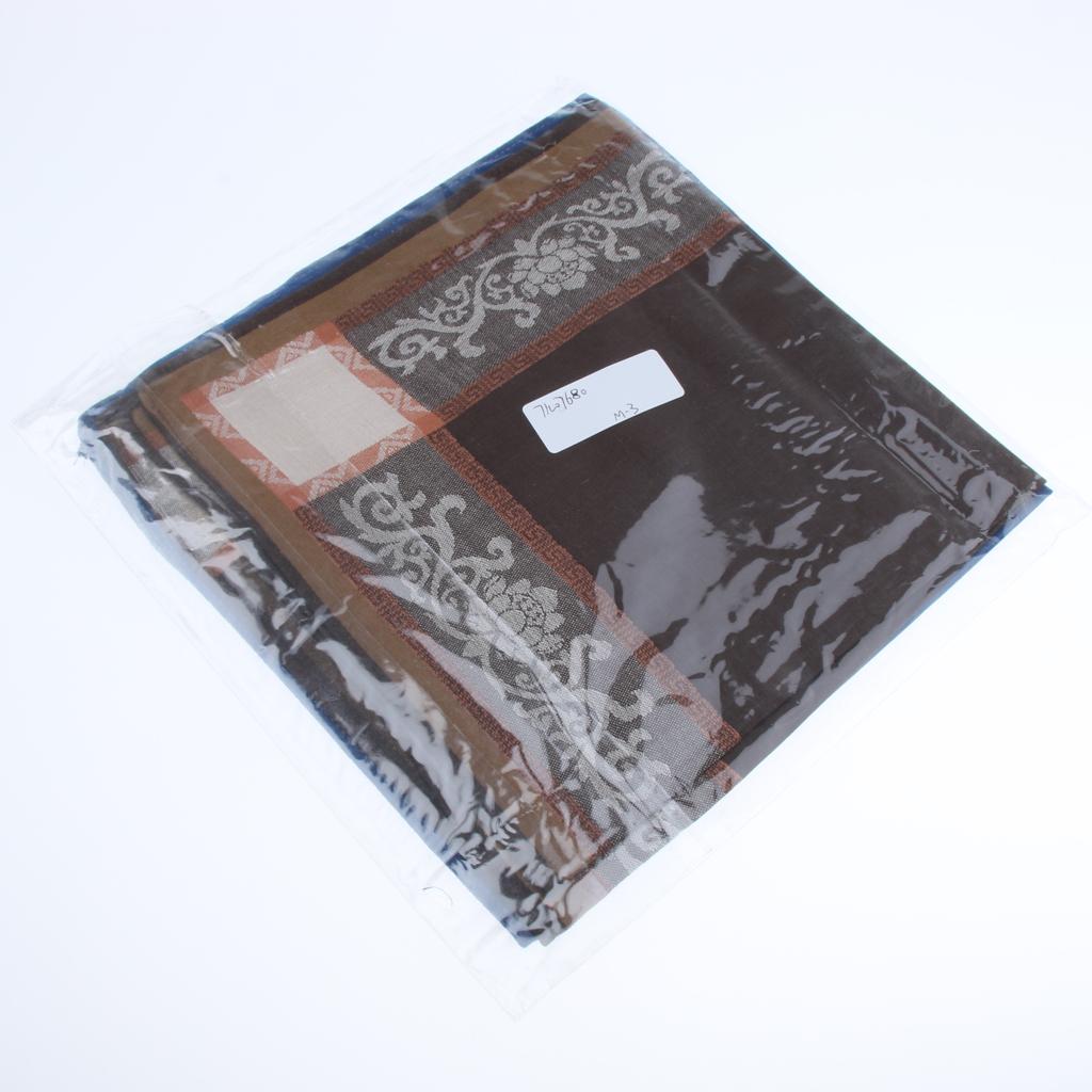 3Pcs Men's Cotton Striped Border Handkerchief Square Formal Suit Grid Hanky