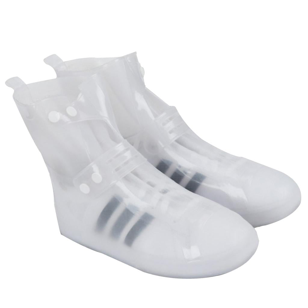 Waterproof Rain Snow Shoe Covers Foldable Thicken Sole Overshoes White M