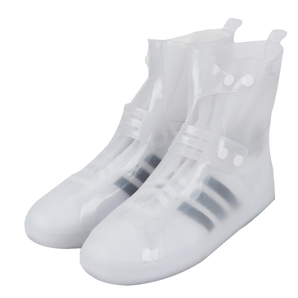 Waterproof Rain Snow Shoe Covers Foldable Thicken Sole Overshoes White XXL