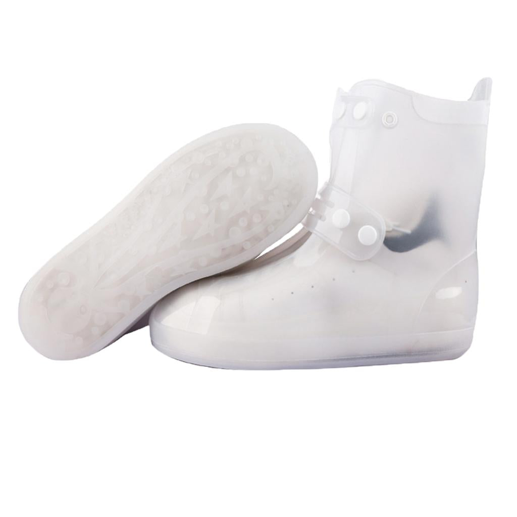Waterproof Rain Snow Shoe Covers Foldable Thicken Sole Overshoes White XXL