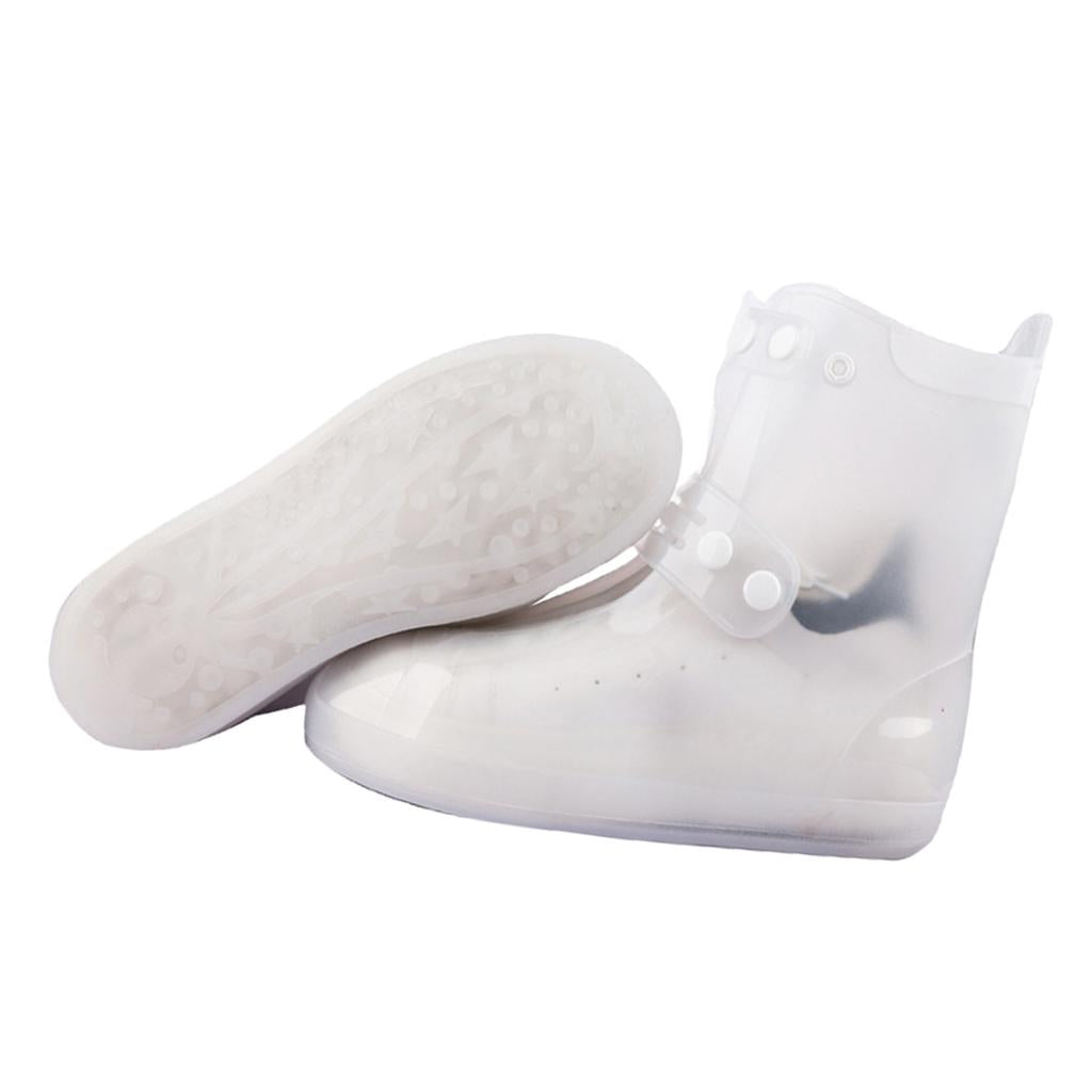 Waterproof Rain Snow Shoe Covers Foldable Thicken Sole Overshoes White XXL