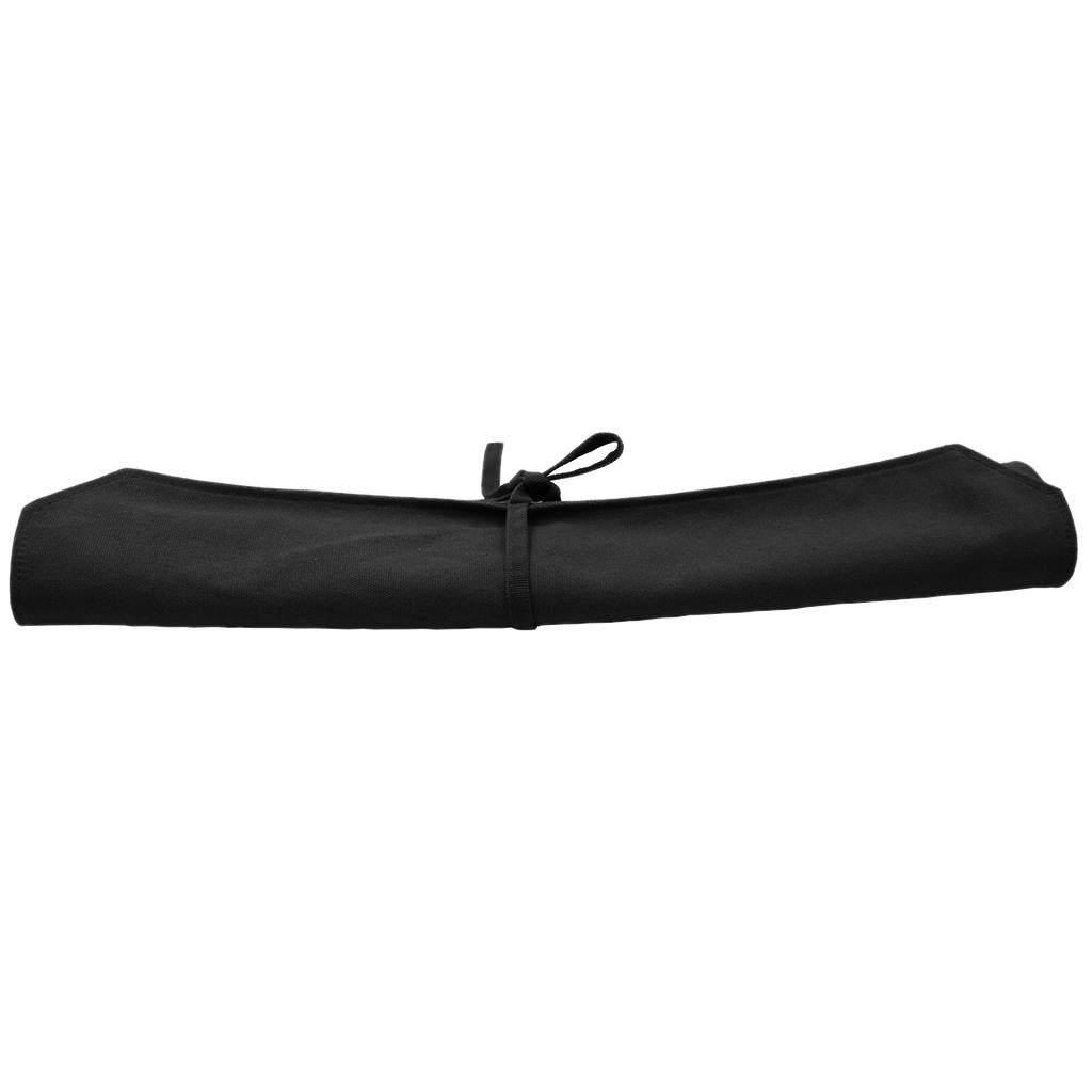 Professional Chefs Canvas Knife Wallet Carry Case Roll 5 Compartment Black