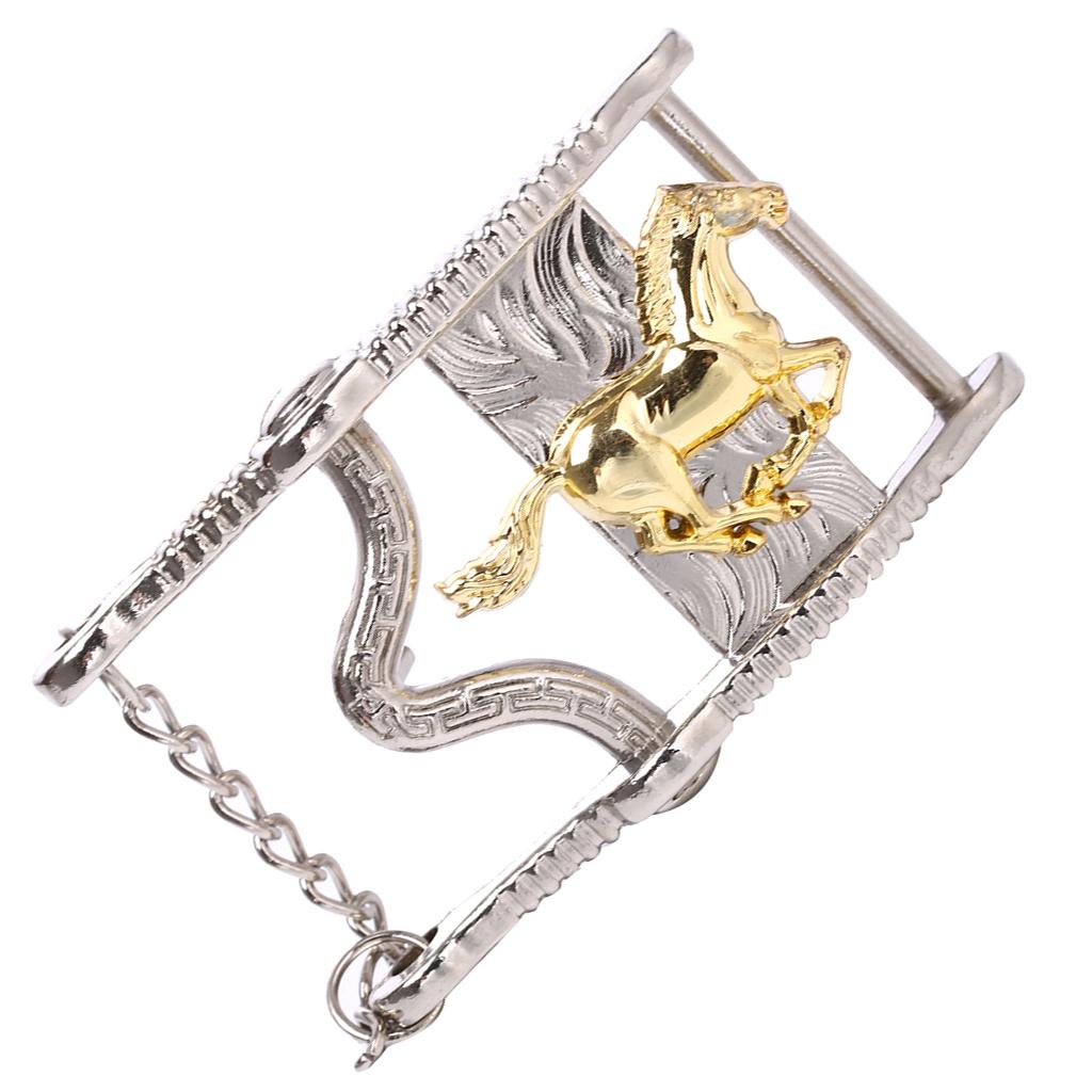 Antique Zinc Alloy Western Cowboy Rodeo Horse Head Belt Buckle for Mens 01