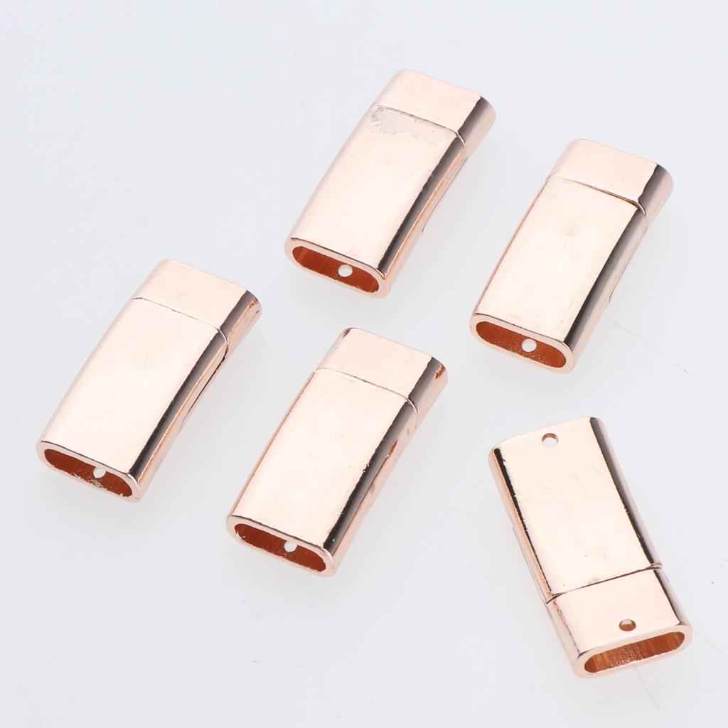 5 Pieces Magnetic Jewelry Clasps Arc-shaped Bracelet Connectors Rose gold