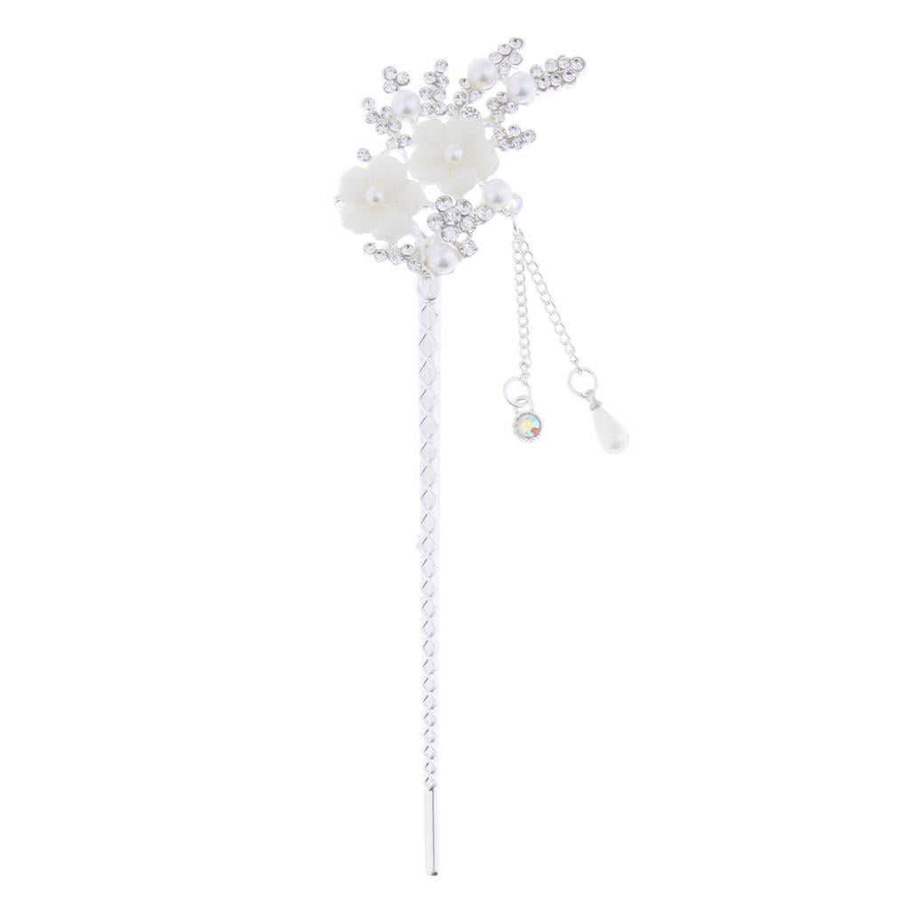 Chinese Hair Stick Chopstick Dangle Hairpin Chignon Pin Tassel Pendant Decor 2