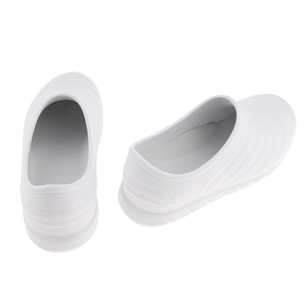 Unisex Non Slip Chef Clog Oil Water Resistant Work Lightweight Shoe White 39