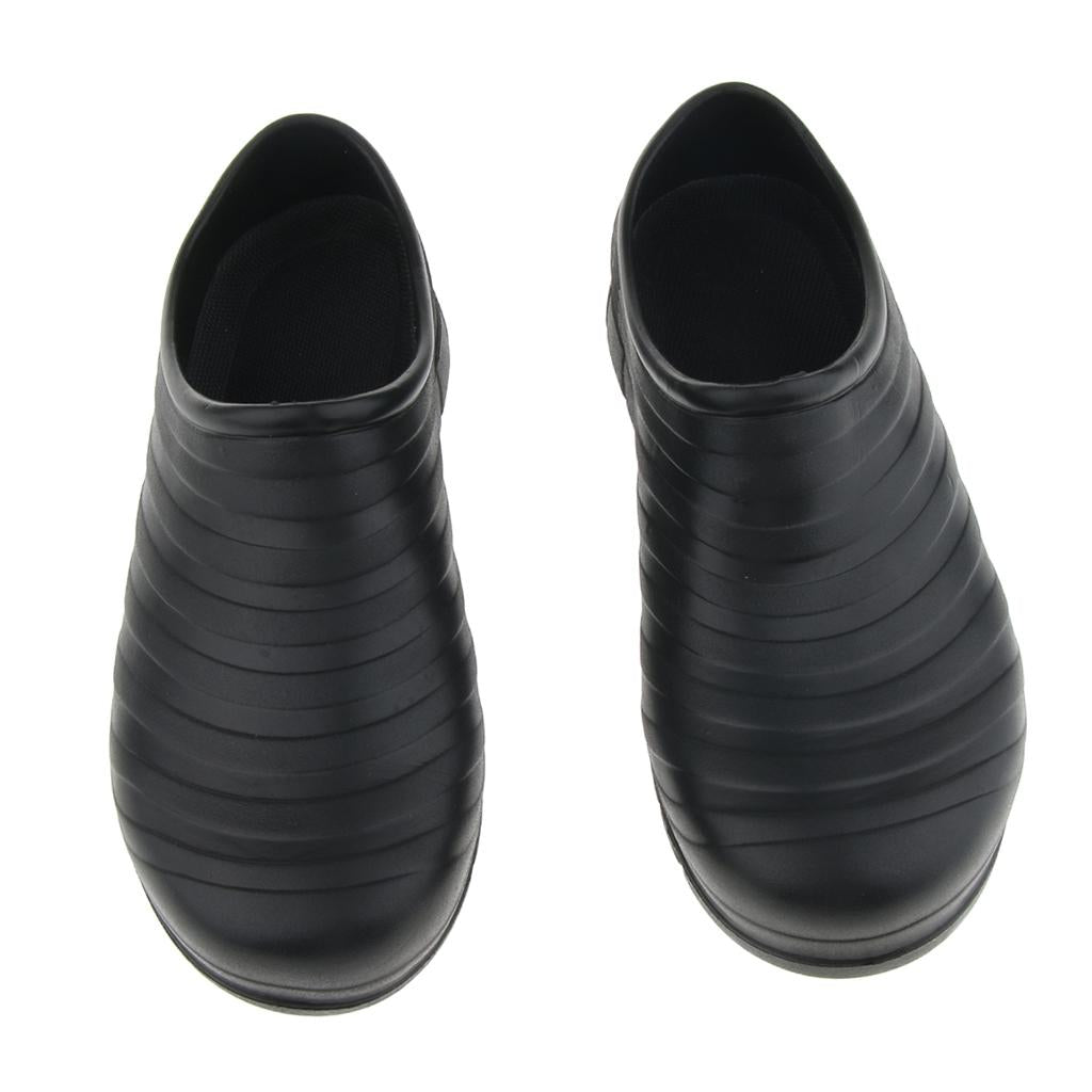 Unisex Non Slip Chef Clog Oil Water Resistant Work Lightweight Shoe Black 40