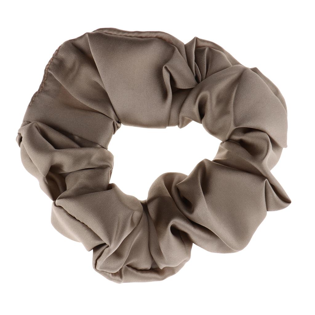 Mulberry Silk Hair Scrunchies Elastic Hair Band Soft Bobble Hair Ties Apricot