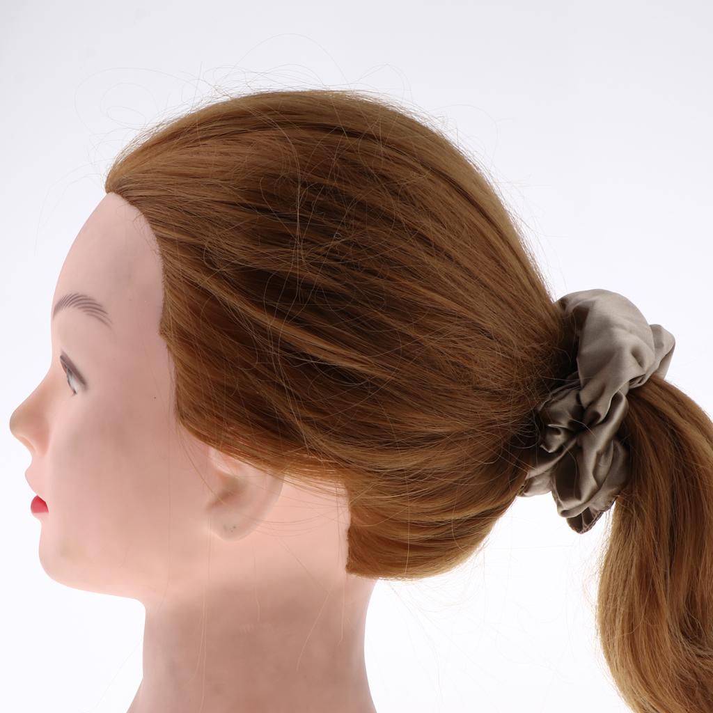 Mulberry Silk Hair Scrunchies Elastic Hair Band Soft Bobble Hair Ties Apricot