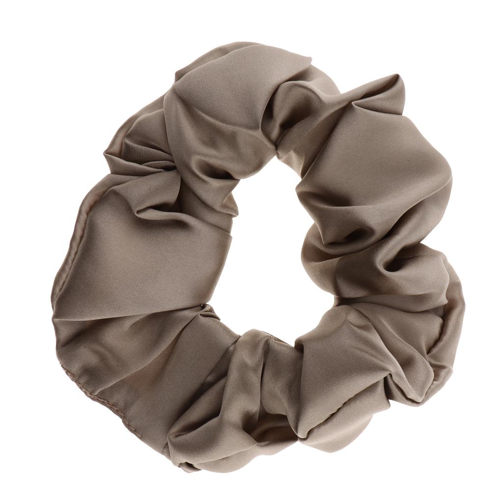 Mulberry Silk Hair Scrunchies Elastic Hair Band Soft Bobble Hair Ties Apricot