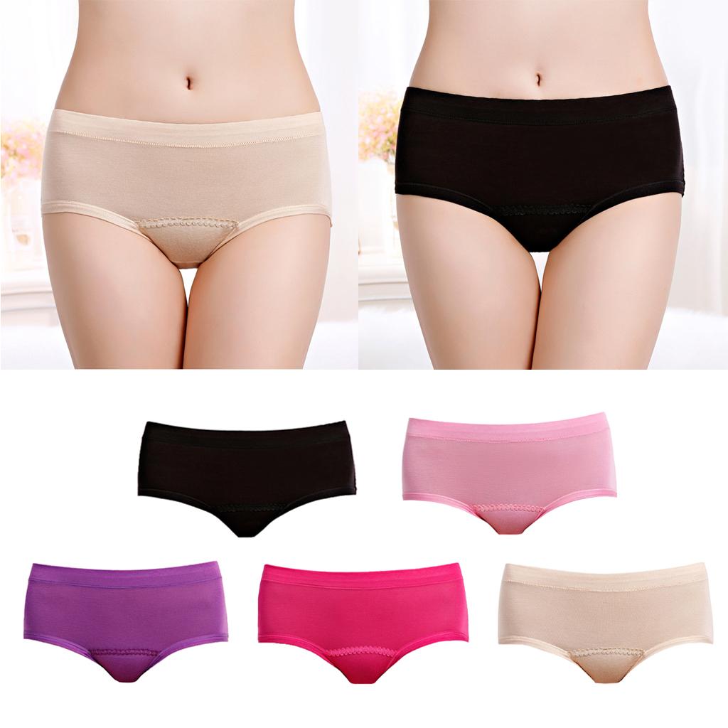 Women's Menstrual Period Panties Leakproof Physiological Underwear Black XL
