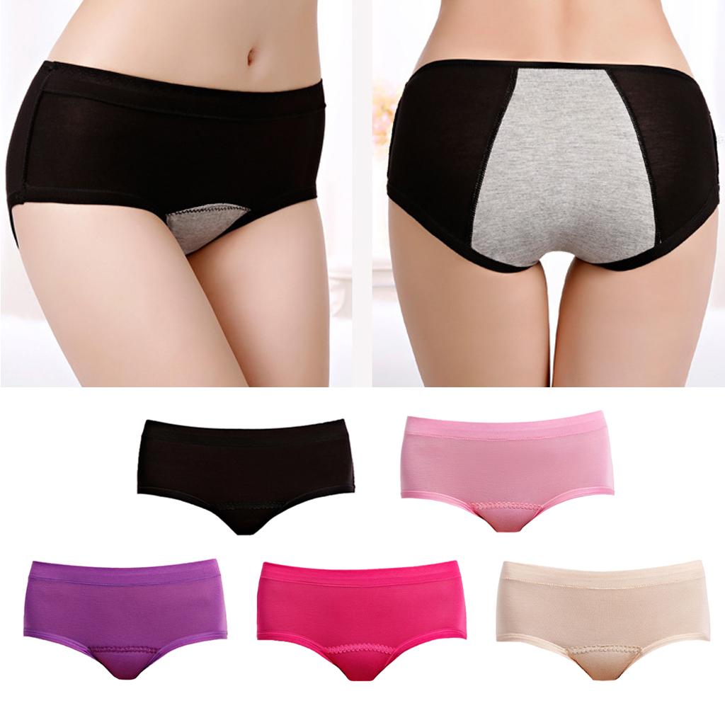 Women's Menstrual Period Panties Leakproof Physiological Underwear Black XL