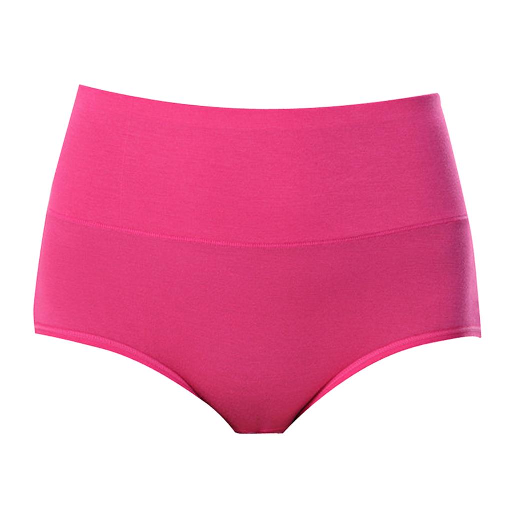 Womens Postpartum Menstrual Period Protective Cotton Panties Underwear L Rose Red