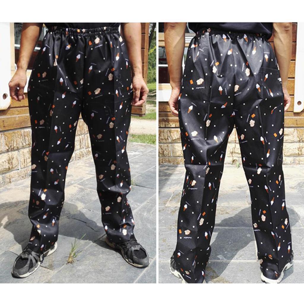 Chef Pants Uniform Cargo Baggy Pants Kitchen Work Trousers XL Ice Cream