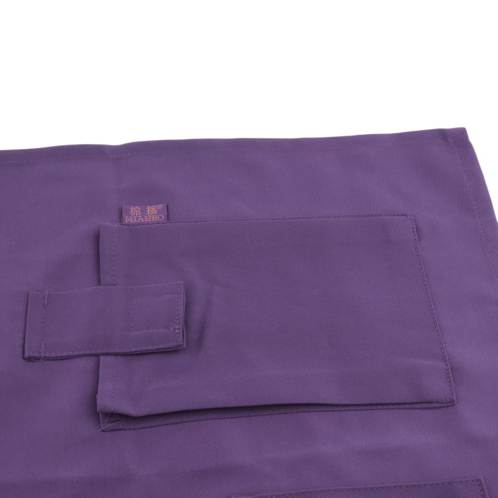 Professional Artist Apron Canvas Long Bib Painting Apron Salon Work Apron Purple