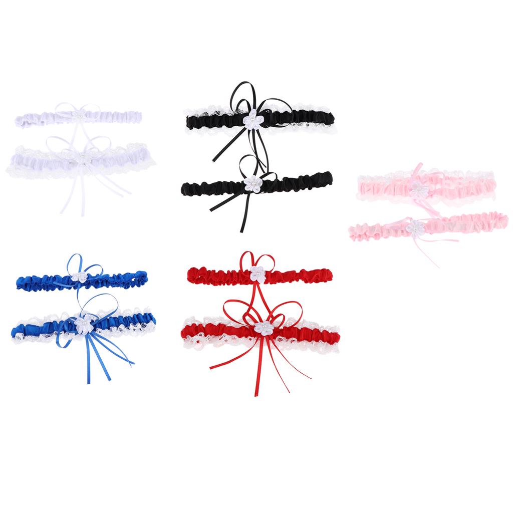 Ribbon Lace Wedding Garter Prom Bridal Garter, Garter Belt for Women Red