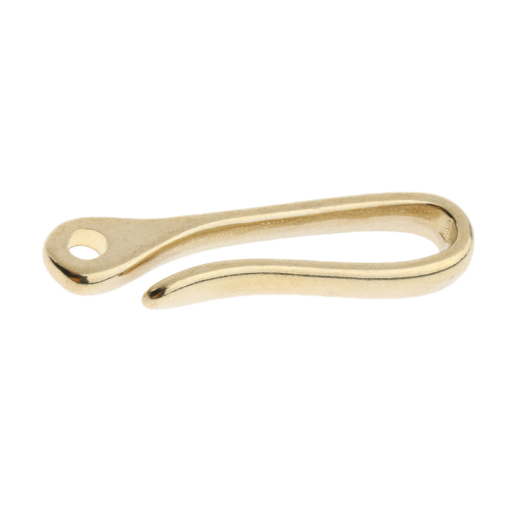 Brass Solid U Shape Hook Car Keychain Key Ring Wallet Chain Cloth Chain L