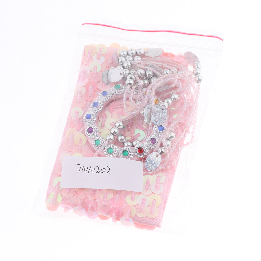 Belly Dance Tassel Bracelet Wrist Ankle Arm Cuffs Wristband Gypsy Jewelry Pink