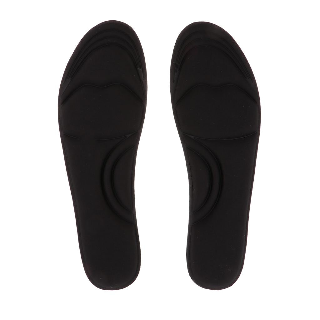 Elastic Shoe Insoles Memory Foam Unisex Insole Sport Insert Size 39-42 Black