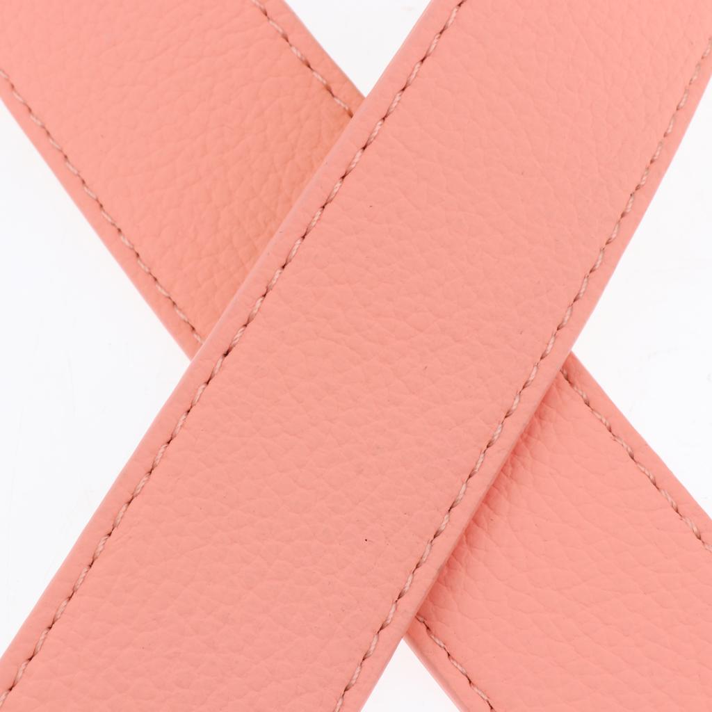 Women HandBag Straps Replacement PU Leather Shoulder Bag Handles Pink and Yellow