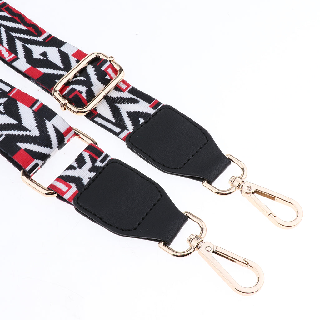 1.5in Wide Purse Strap Replacement Colorful Crossbody Bag Handbag Belts Black