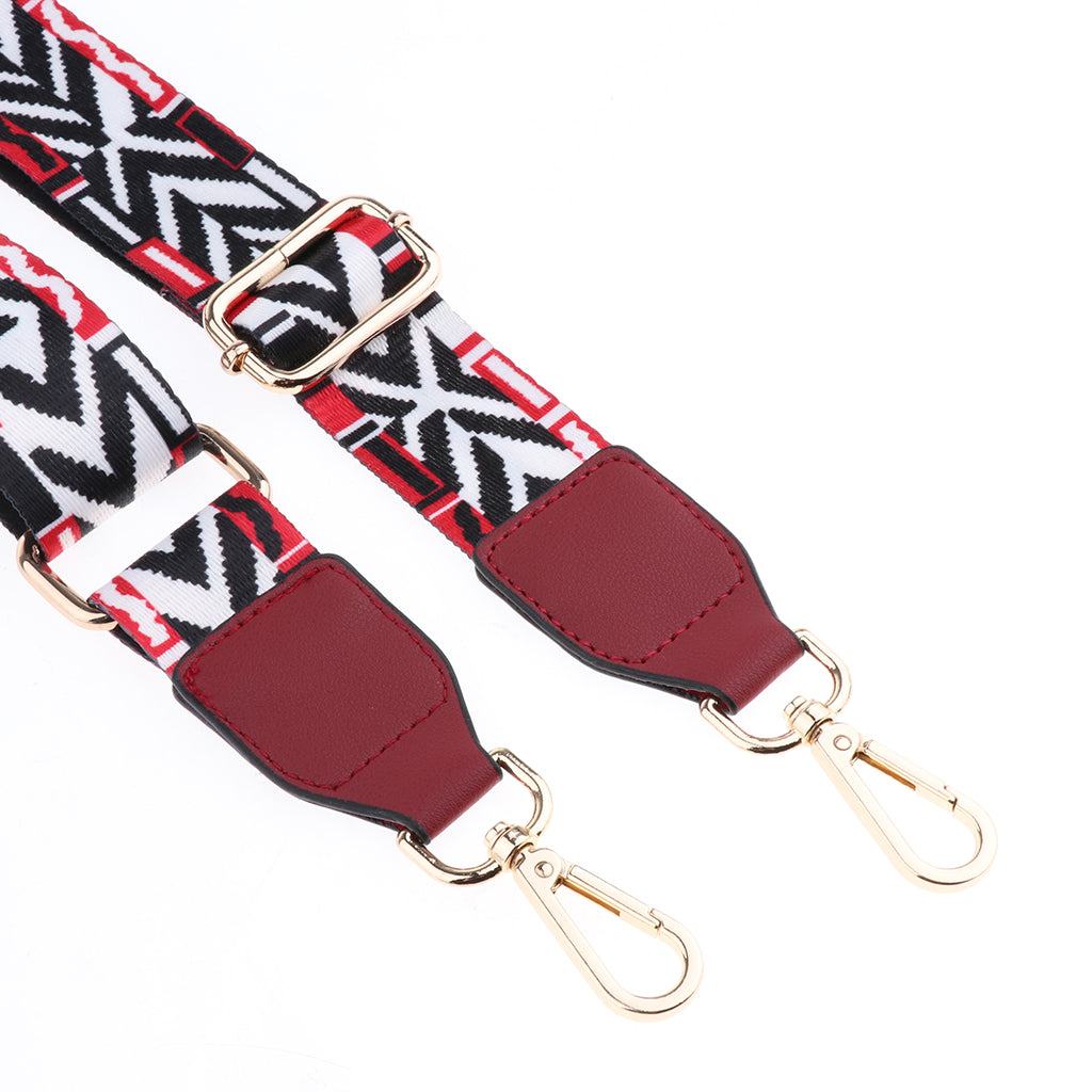 1.5in Wide Purse Strap Replacement Colorful Crossbody Bag Handbag Belts Wine Red