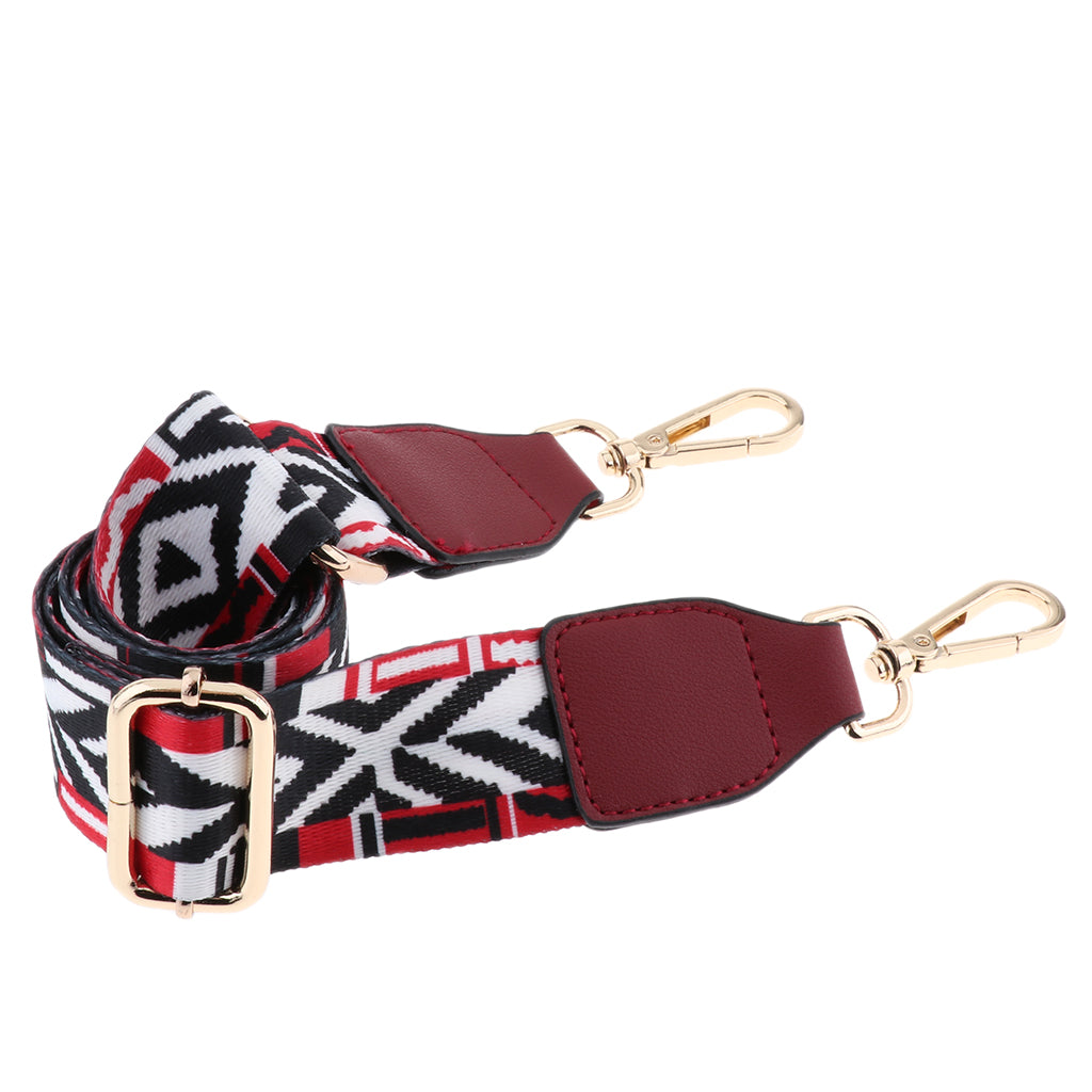 1.5in Wide Purse Strap Replacement Colorful Crossbody Bag Handbag Belts Wine Red