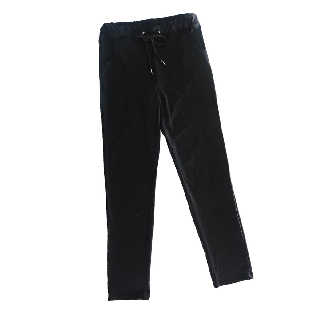 Womens Sweatpants Yoga Pants with Pockets Sport Workout Bottoms S Black