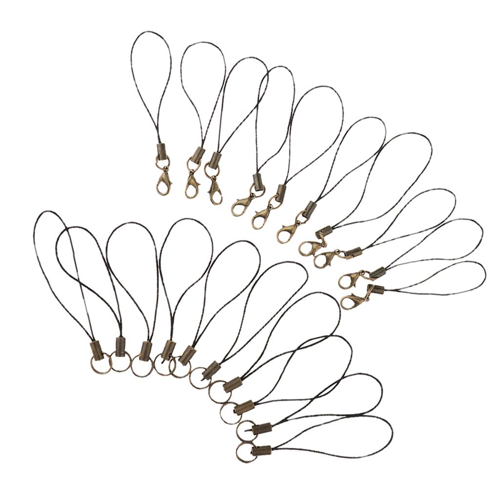 10pcs DIY Mobile Cellphone Keychain Lanyard Charms Strap with lobster clasp