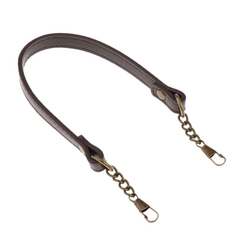 Short Bag Strap Replacement Pu Leather Handbag Handle DIY Bag Belts Brown