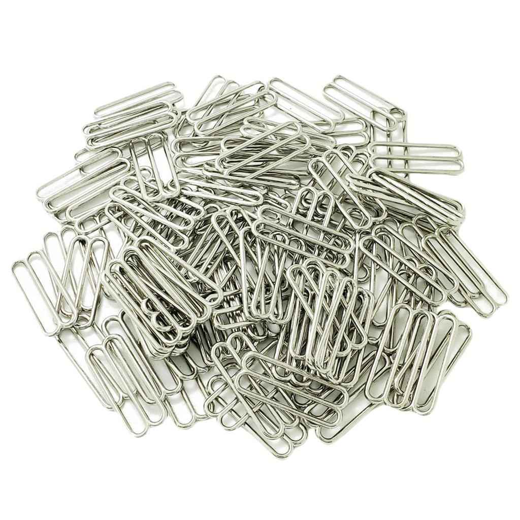 100 Pieces Metal Bra Lingerie Strap Sewing Clip Hook 8 Shape 25mm