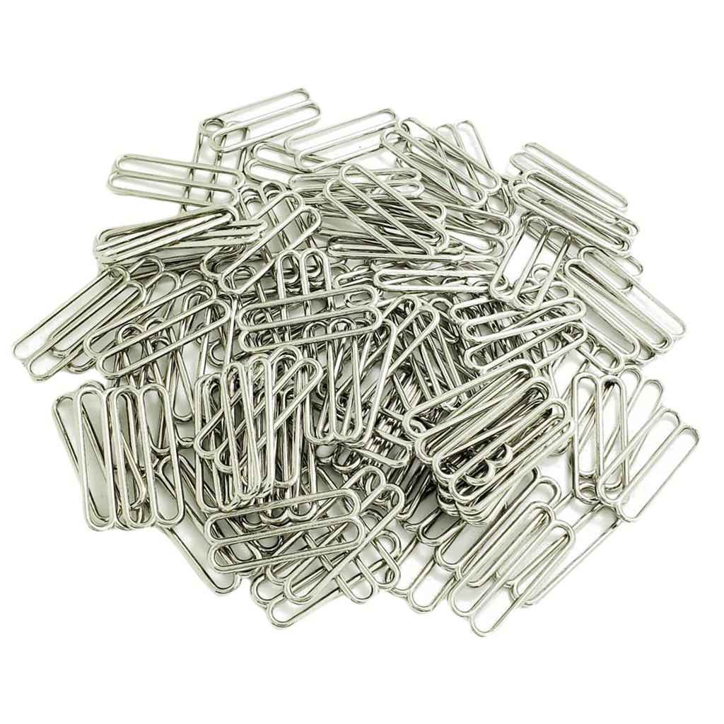 100 Pieces Metal Bra Lingerie Strap Sewing Clip Hook 8 Shape 25mm