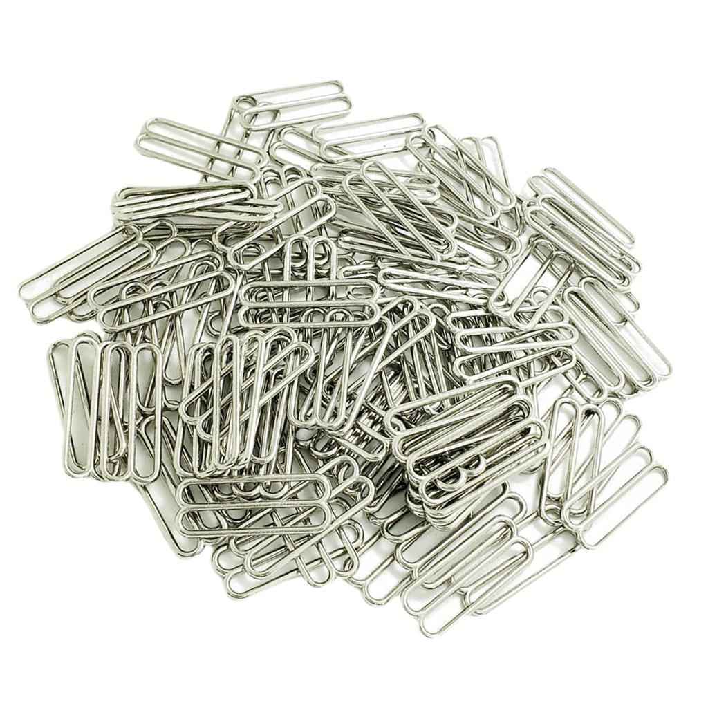 100 Pieces Metal Bra Lingerie Strap Sewing Clip Hook 8 Shape 25mm