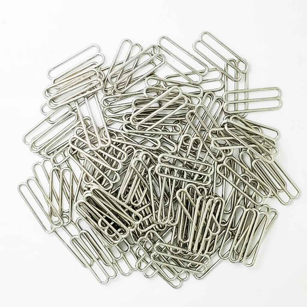 100 Pieces Metal Bra Lingerie Strap Sewing Clip Hook 8 Shape 25mm