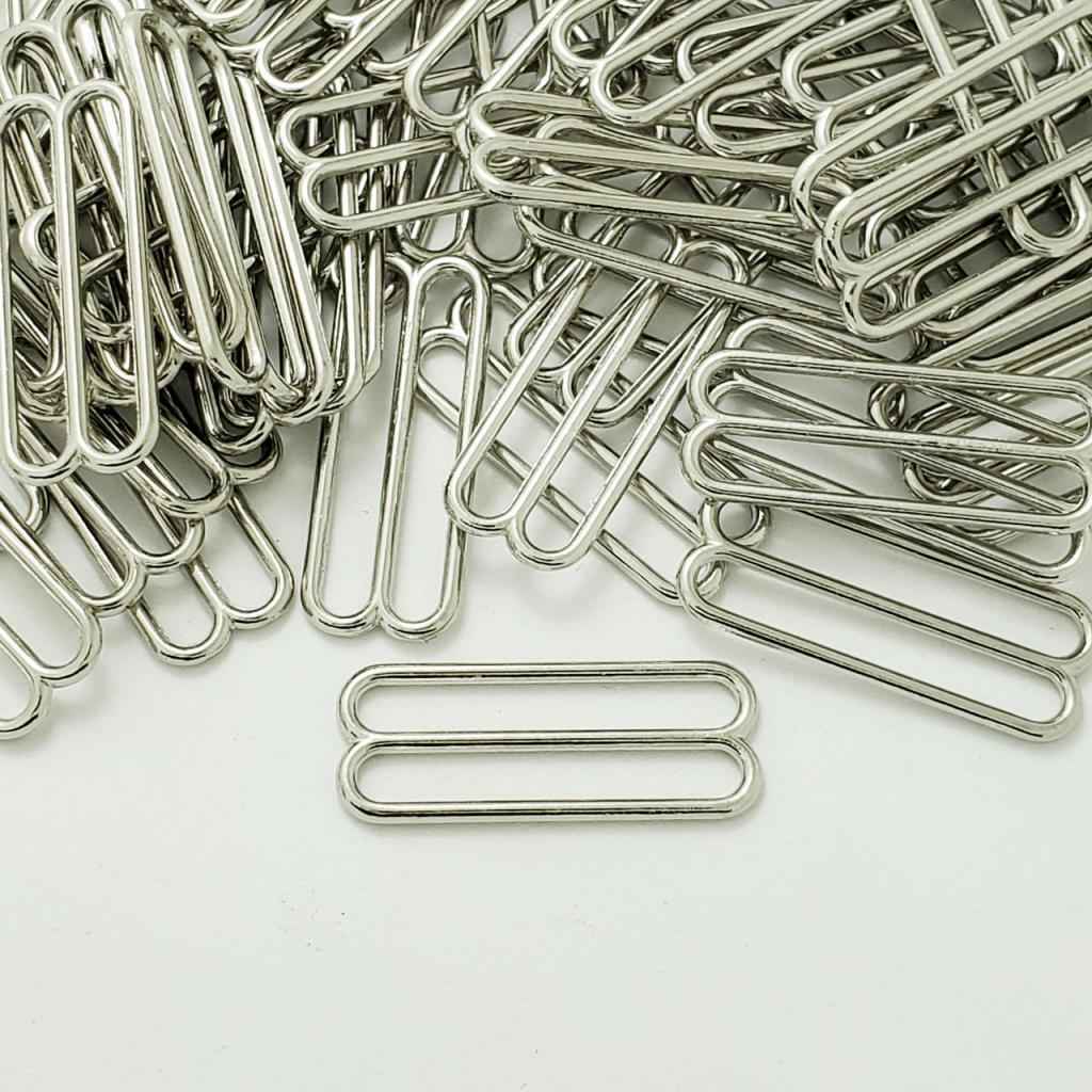 100 Pieces Metal Bra Lingerie Strap Sewing Clip Hook 8 Shape 25mm