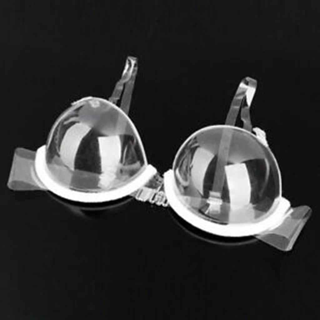 Clear Disposable Underwire Bra Women's Full Cup Push Up Bras Adjustable 38D