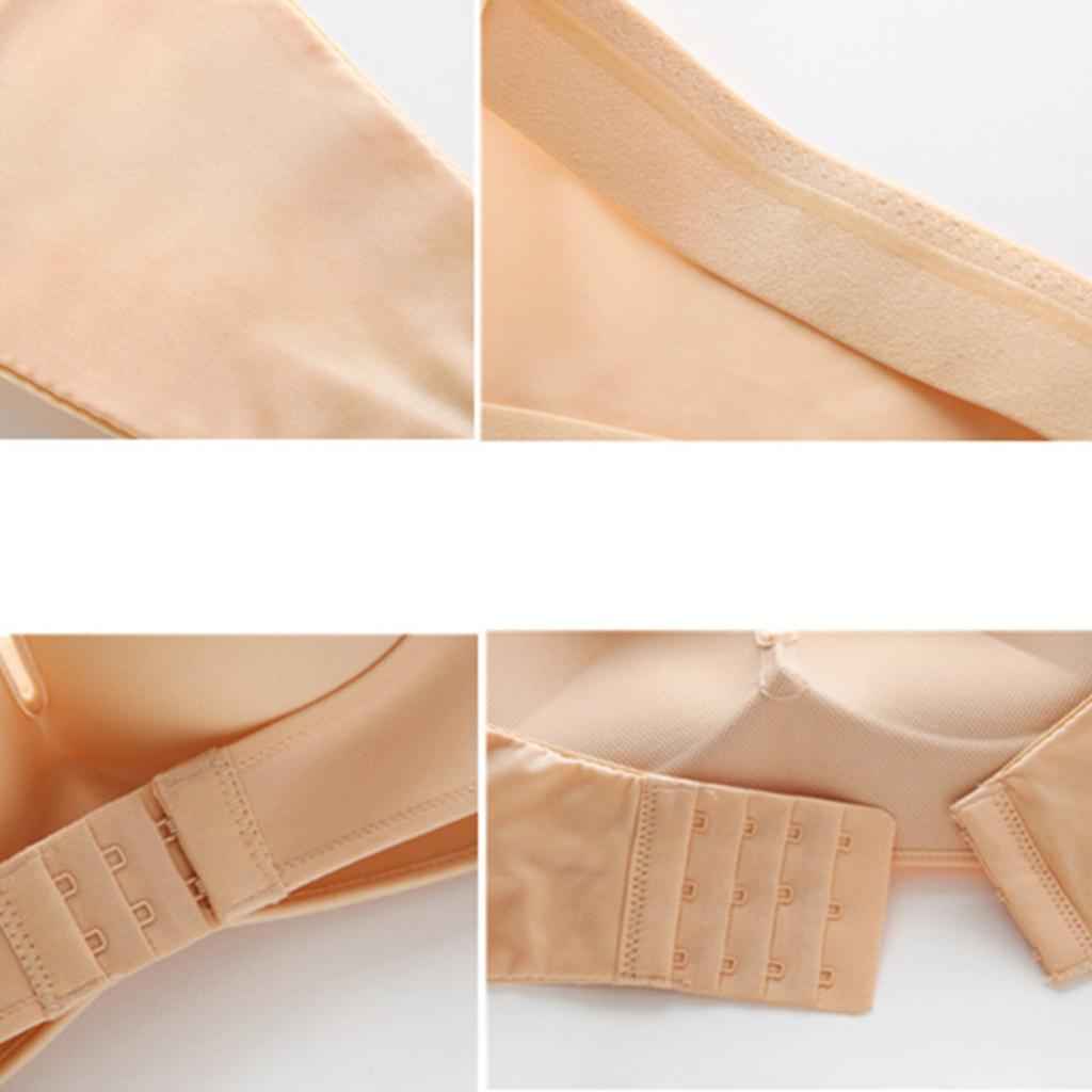 Womens Bra Strapless Lingerie Front Closure Brassiere Skin Color 36AB