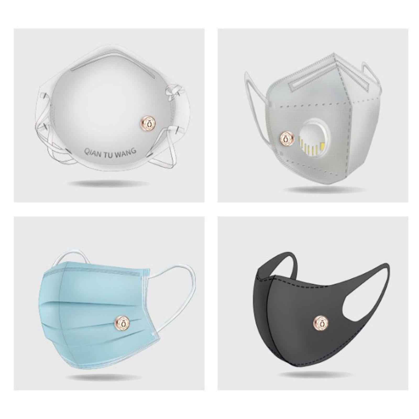 Face Mask Aromatherapy Essential Oil Diffuser Magnetic Button Silver A