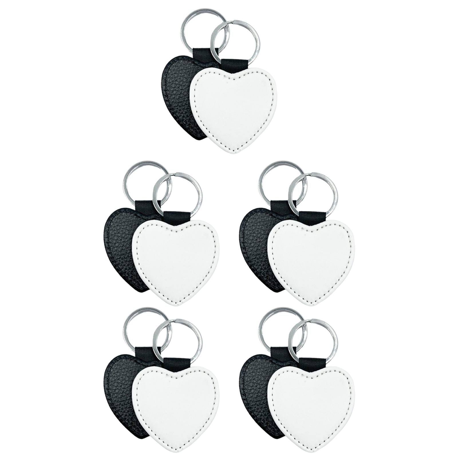 Blank Keychain Key Chain Alloy Key Keyrings KeyKeyring Bag Keyring Craft Heart