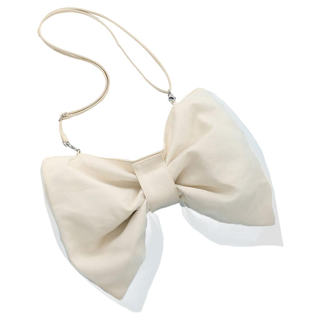 Bowknot Crossbody Bag Shoulder Bag Ladies Purse Tote Handbags for Shopping White