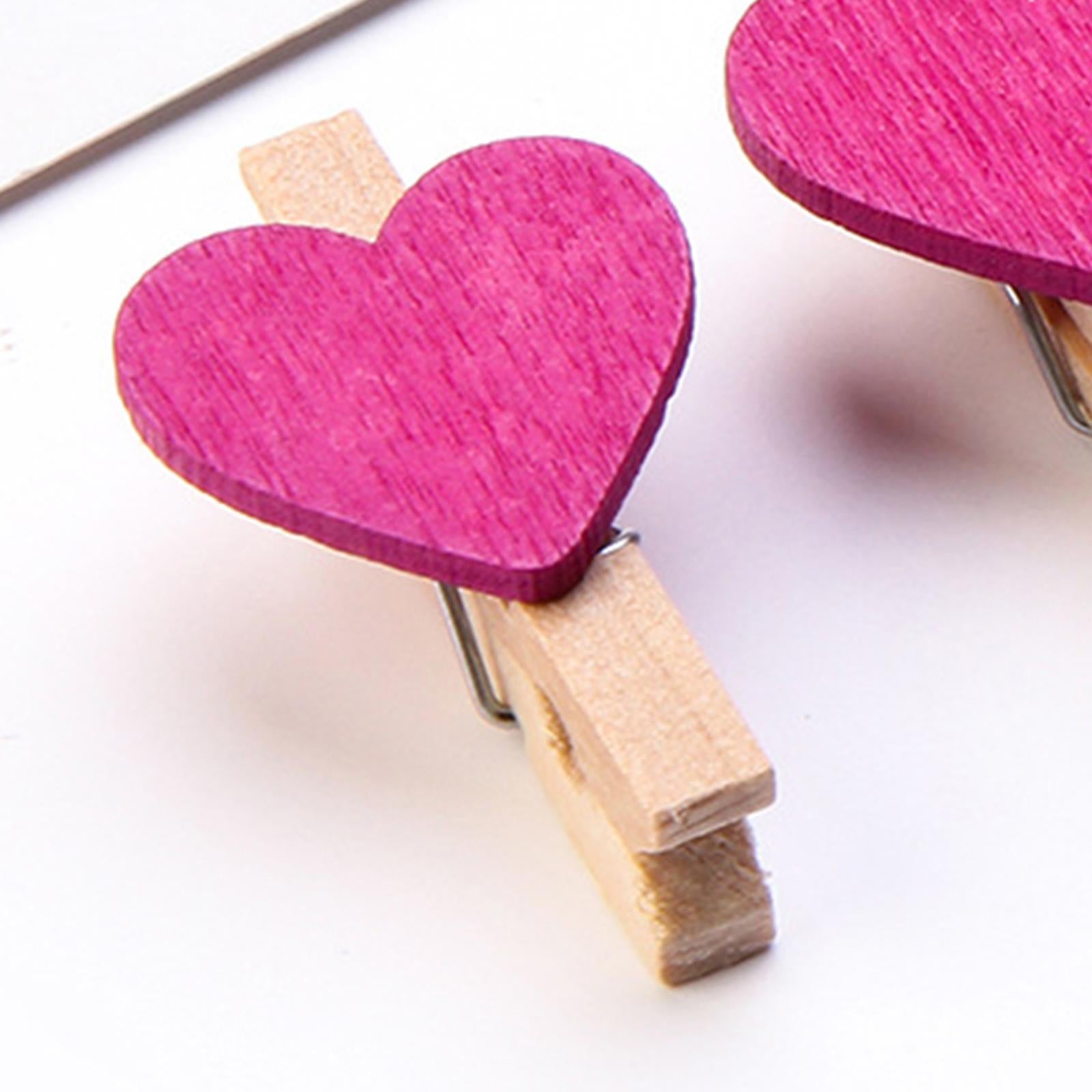 3x30pcs Mini Wooden Clothes Photo Paper Peg Clothespin Craft Clips 30MM Rose