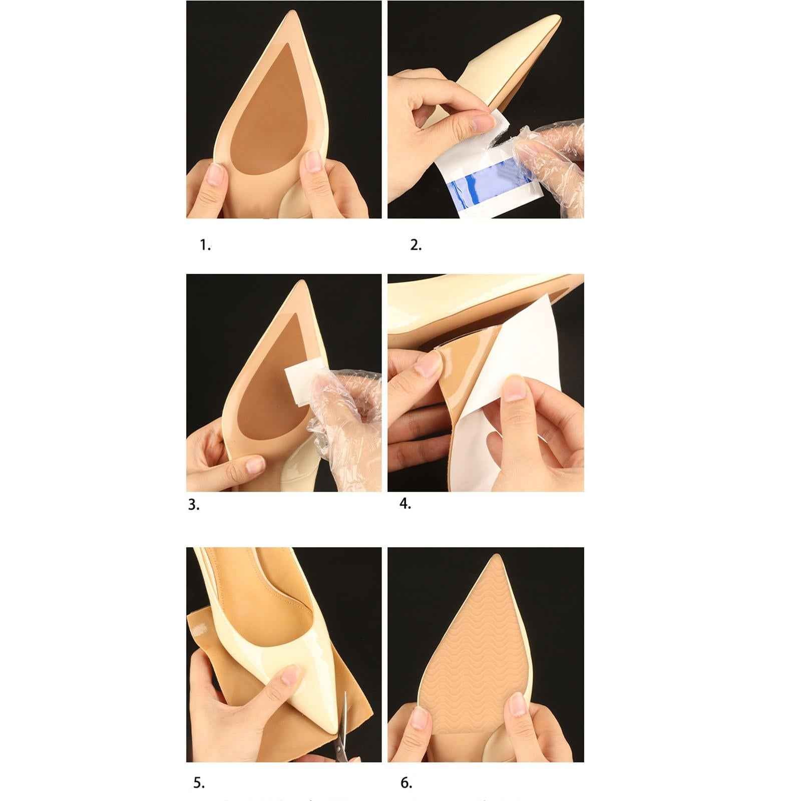 Rubber Shoe Soles Repair Patches Sole Protector Anti Slip Outsoles Insoles Nude