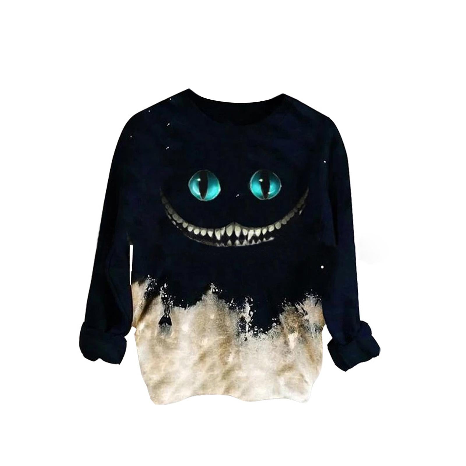 Crewneck Clothing Jumper Casual for Spring Ladies A Face M